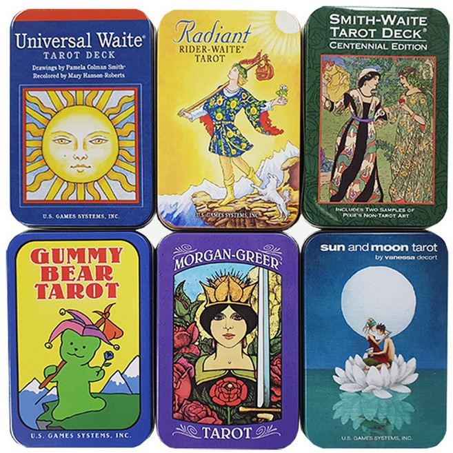 [인터타로] 귀여운 틴케이스 타로카드 베스트 6종 모음 [한글해설서증정] 직수입정품, [틴케이스] 모건그리어 타로카드, 1개