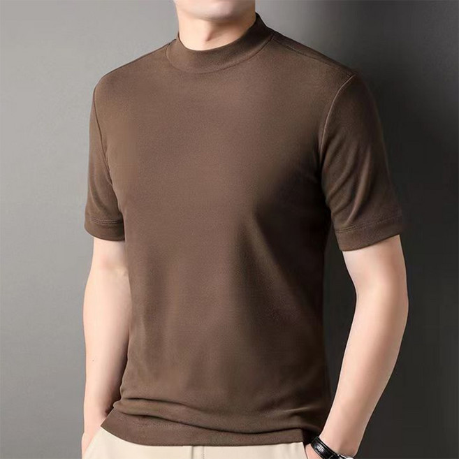 MOSAIRATION 남성 플리스 반폴라 반팔 보온 이너웨어 편안한 데일리 반팔 티셔츠 V0111902