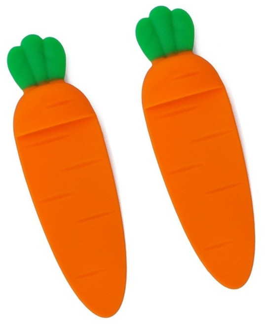 당근 책갈피 실리콘 북마크 2개, 1세트, 당근 책갈피 2개