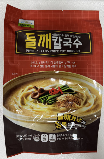 칠갑농산 들깨칼국수 387g, 4개