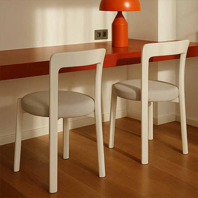 16피스 TTY 1+1 인테리어 식탁 카페의자, 화이트 베이지, 2개