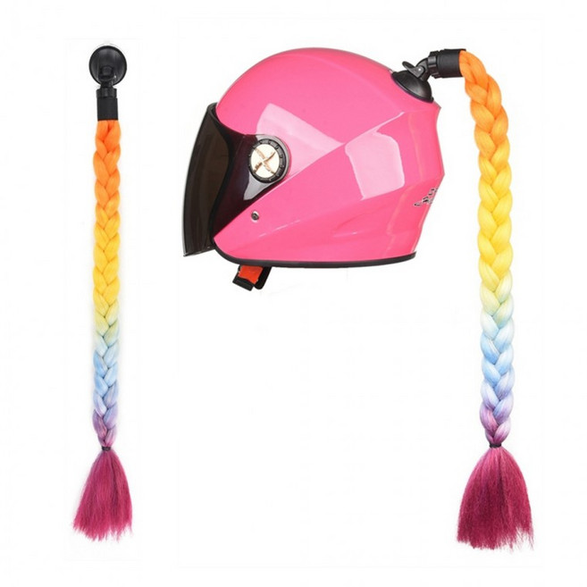 아이템코리아 삼에스 오토바이 헬멧 장식 악세사리 드레드락 용품, B37-002레인보우, B37-002레인보우