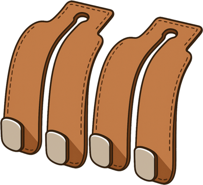 AROK 차량용 가방걸이, 브라운, 2개