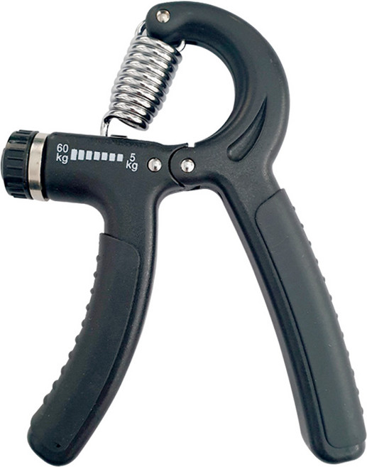 KCJ 악력기 손악력기 강도조절 5kg - 60kg, 블랙, 1개