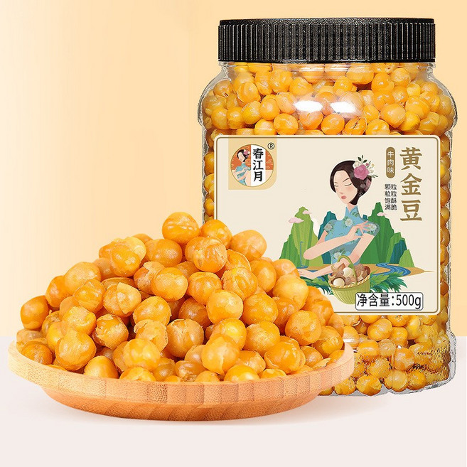 황금콩 완두콩 간식 튀긴 완두콩, 4개, 500g