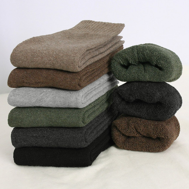 이너피아 진한 겨울 도톰 여자 양말 따뜻한 니트 여성 기모 양말 6켤레