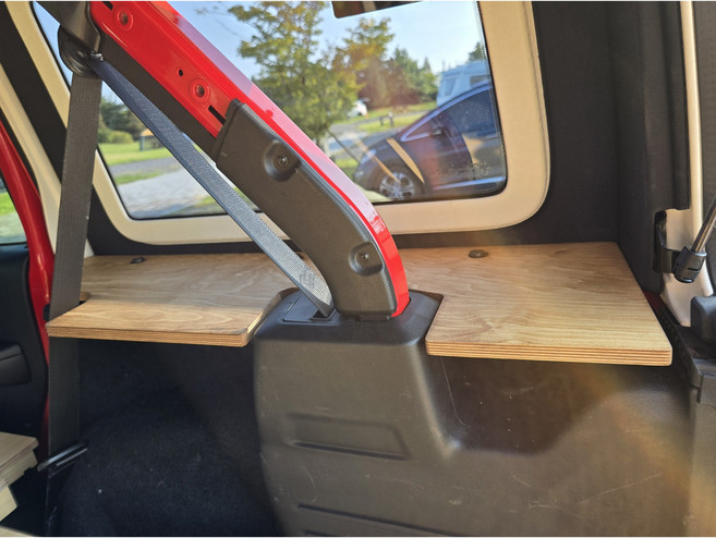 지프 랭글러 JK 차박 캠핑 트렁크 사이드 테이블 선반, 파워탑사용불, 1세트