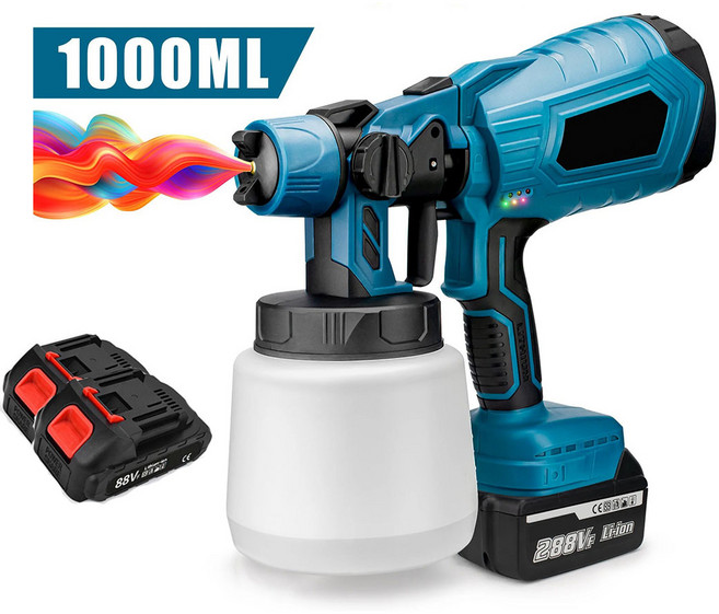 프리라이프 - 충전 무선 페인트 스프레이건 페인트건 페인트분무기, 1개