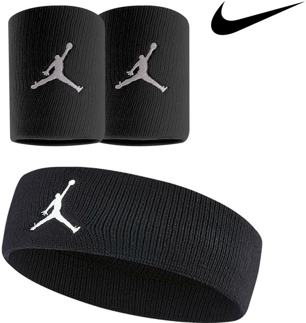 나이키 조던 밴드 2종 세트, 블랙, 1세트