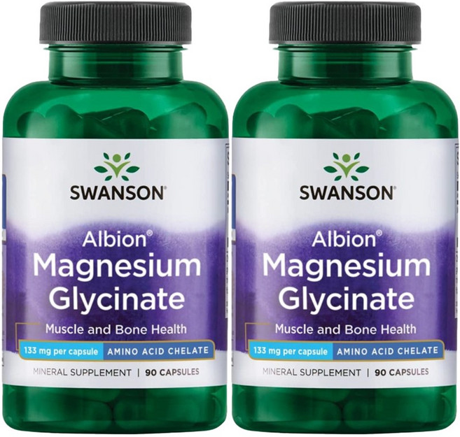 Swanson 斯旺森 甘氨酸鎂膠囊 133mg, 90顆, 2罐