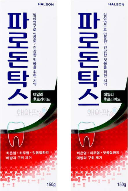 파로돈탁스 데일리 후로라이드 치약, 150g, 2개
