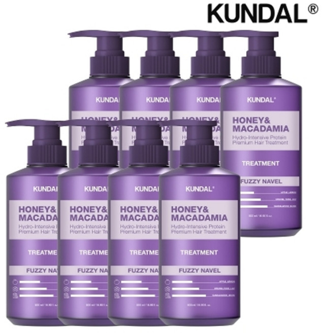 쿤달 허니 앤 마카다미아 단백질 트리트먼트 퍼지네이블 500ml x8개, 8개