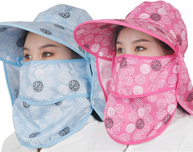 에이스샵_햇빛가리개 똑딱이 농사모자 꽃무늬 자외선 차단 작업모