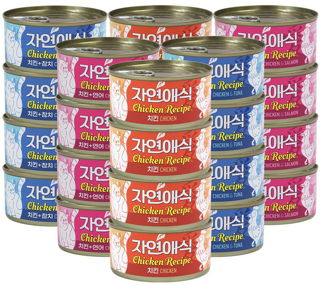 자연애식 고양이캔 160g x 24개, 콤보