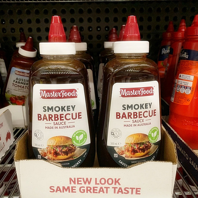 호주 마스터푸드 스모키 바베큐 소스 MasterFoods Smokey BBQ Sauce, 2개, 500ml