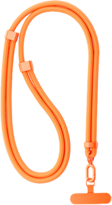 Miri&Ju 튼튼한 강화루프 휴대폰 도난방지 스트랩 목걸이 조절가능 핸드폰줄, 1개, 오렌지
