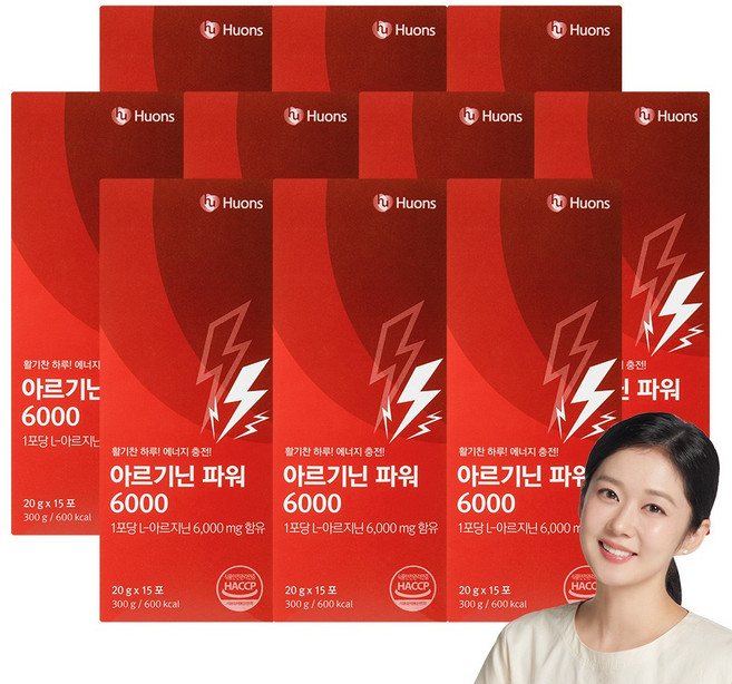 [휴온스N 공식] 아르기닌 파워 6000 고함량 L 아르기닌, 10박스, 15회분