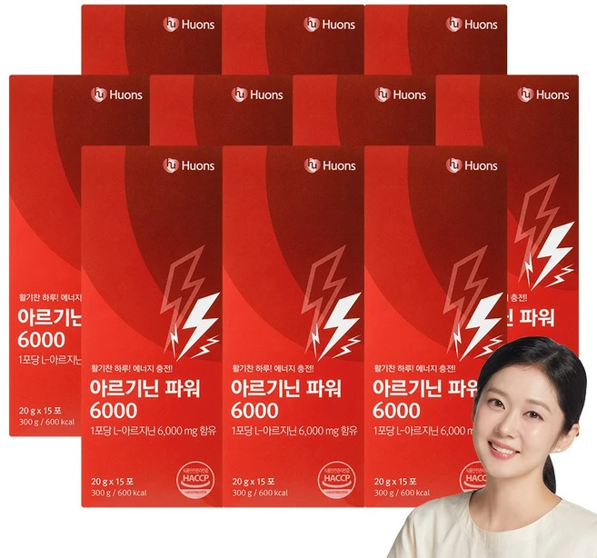 [휴온스N 공식] 아르기닌 파워 6000 고함량 L 아르기닌, 10박스, 15회분 - 쿠팡