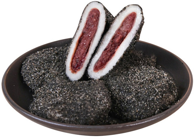 청년떡방 식사대용 흑임자 듬뿍 저당앙금 흑임자 찹쌀떡, 1개, 1.8kg