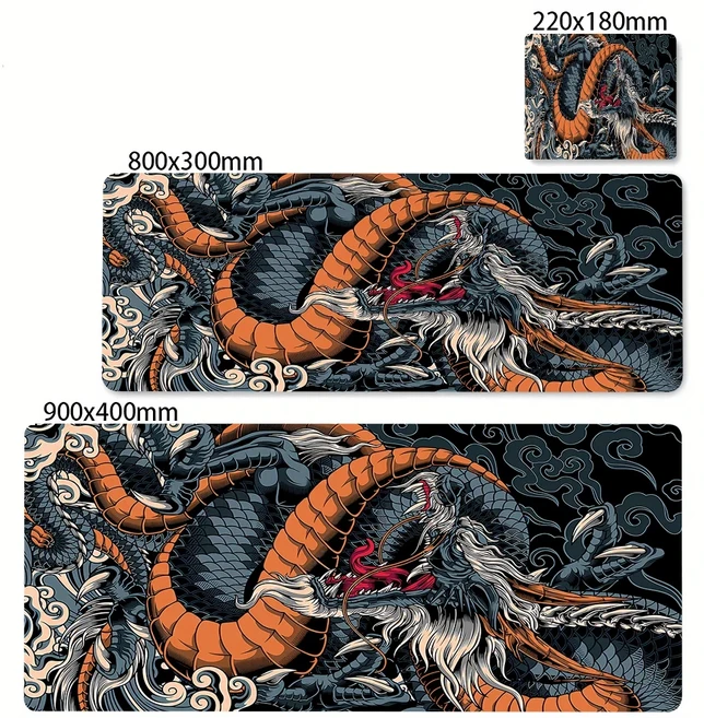 게이밍 마우스 패드 대형 드래곤 게이머 마우스 패드 컴퓨터 게임 테이블 카펫 책상 매트 XXL 800x300mm 고, 01 Small 220x180x2mm, 11 K5383