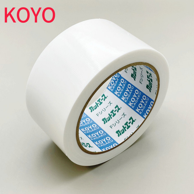 KOYO 일제 우벤테이프 백색 커트에이스 50mm 25M 끈적임x 보양 포장 OPP테이프
