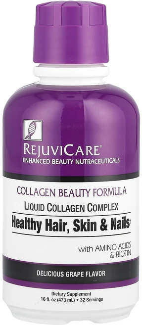 Rejuvicare Collagen Beauty Formula Liquid Collagen Complex Grape 16 fl oz 473 ml, Rejuvicare, Collagen Beauty Fo, 1개, 473ml - 쿠팡