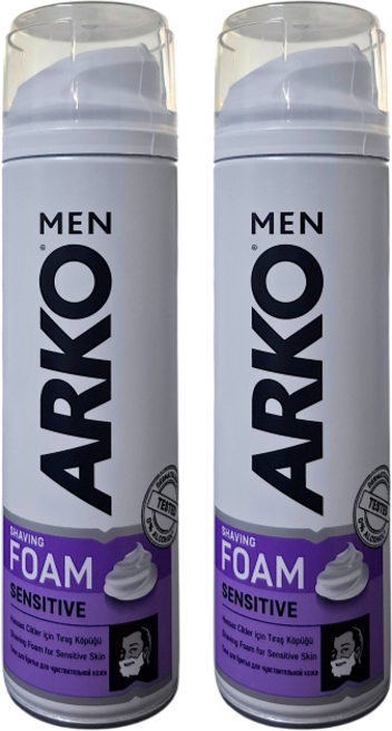 아르코맨 센시티브 쉐이빙 폼, 200ml, 2개