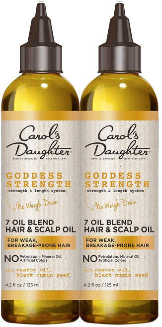 캐롤스 도터 갓데스 스트렝스 7 오일 스칼프 앤 헤어 오일 키트 4.2 fl oz 2팩 모발 강화 & 두피 영양 오일 세트, 1개