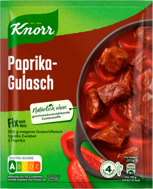 Knorr 크노르 픽스 파프리카 굴라쉬 소스, 48g, 1개
