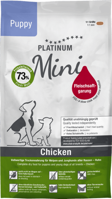 플래티넘 퍼피 치킨 소프트(반습식) 애견사료, 1개, 900g, 닭