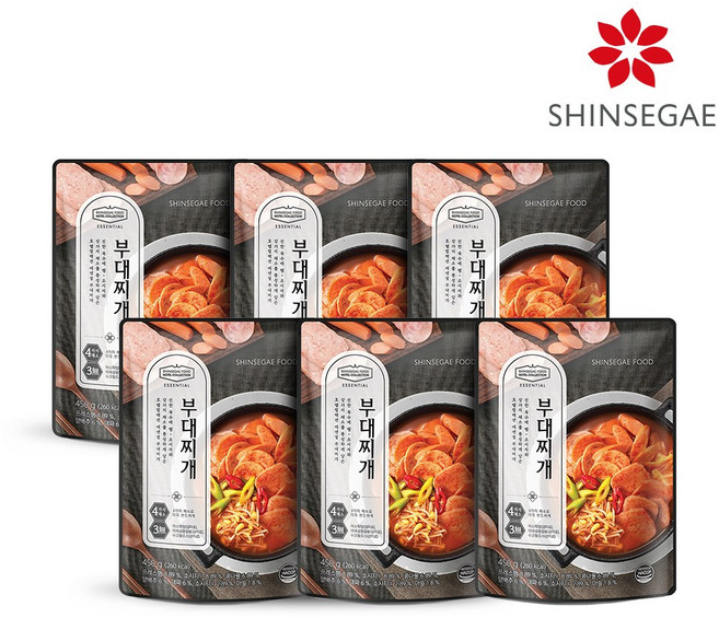 [신세계푸드] 호텔컬렉션 에센셜 부대찌개 450g x 6팩, [호텔컬렉션]에센셜 부대찌개 6팩 세트 (450gx6팩, 6개