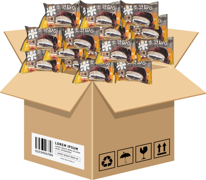 롯데 쌀 초코파이 흑임자맛 신제품 (개별포장), 12개, 35g