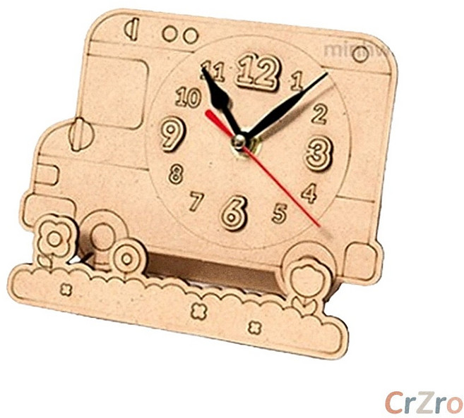 민화샵 버스 모양 벽시계 1개입 교통수단 탁상시계 교육용 학습용 뻐스 디자인