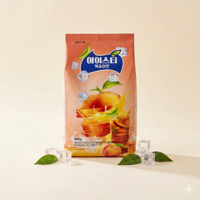 카페 자판기 대용량 아이스티 분말 가루 900g 복숭아맛 피치 에이드 원산지 상세설명 표시, 1개입, 1개