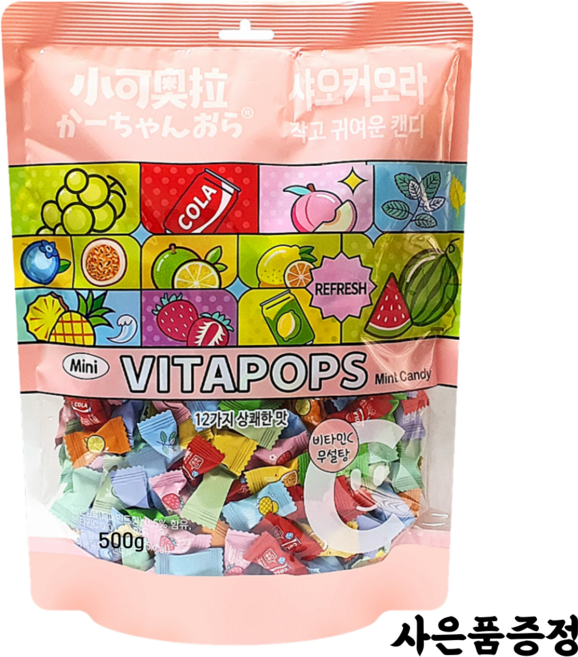 [공식수입 정품] 샤오커오라 캔디 베트남 사탕 무설탕 알사탕 개별포장 비타민C, 500g, 1개