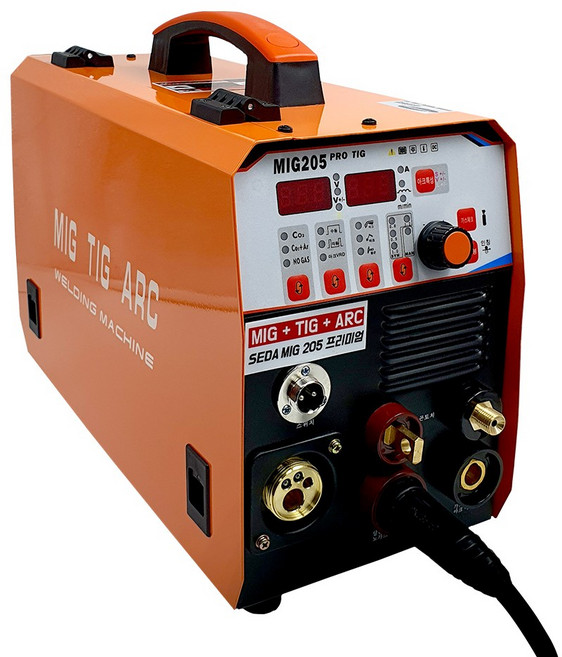 세다 논가스 CO2 알곤 아크겸용 용접기 세트 MIG 205PRO 프리미엄 다기능 용접기, 1세트, MIG205 PRO 프리미엄