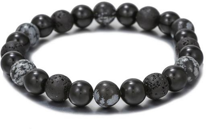 미니포커스 남성 패션 화산석 8mm 원석 팔찌 26