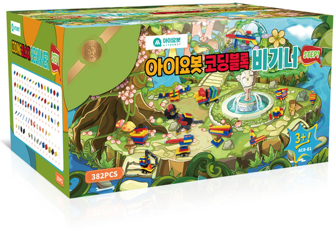아이요봇 코딩블록 비기너 스텝1 | 유아 초등 로봇 교육을 위한 레고 호환용 블록로봇 | 로봇 기본이론원리 및 설계조립방법 학습, 1개