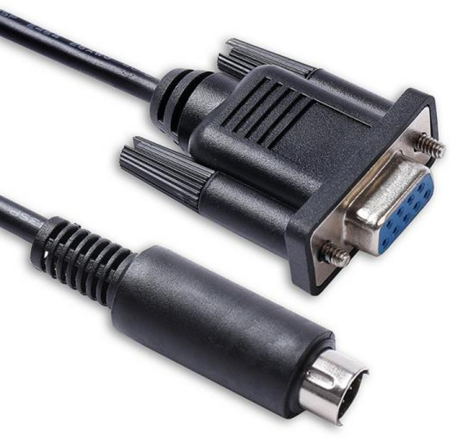 Mitsubishi Q 시리즈 PLC 프로그래밍 케이블 D-sub DB9 Female RS232 직렬-미니 Din 6 핀 QC30R2 와 호환, 02 02 3m, 01 0 Black