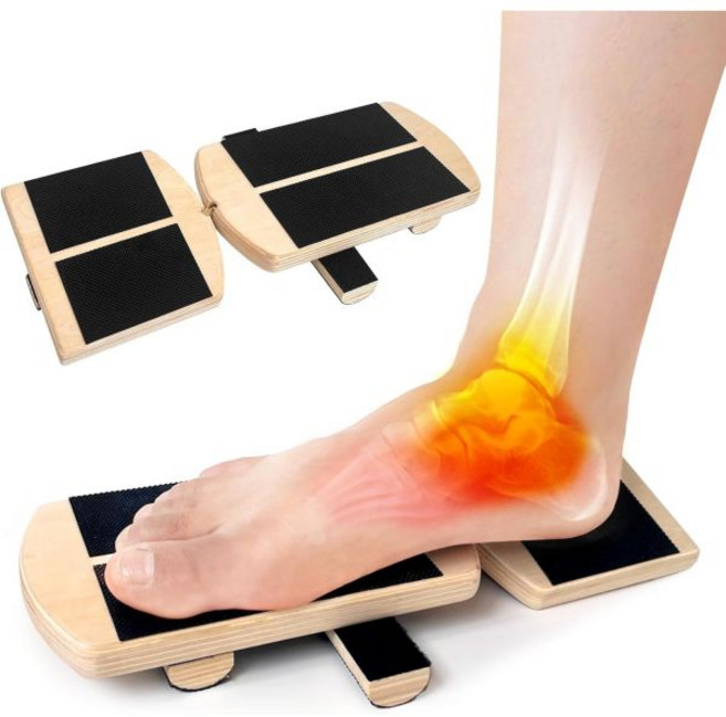 Lianxiaw 밸런스 보드 운동 코어 발목 발 강화 운동기 우드어 블랙보드 풋 트레이너 슬랙 블록 Q1351327, 1개