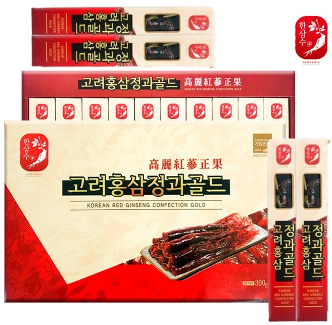 고려홍삼정과 골드 홍삼근 당절임 진세노사이드 피로회복 갱년기 사포닌 면역력 30g 10개, 2박스