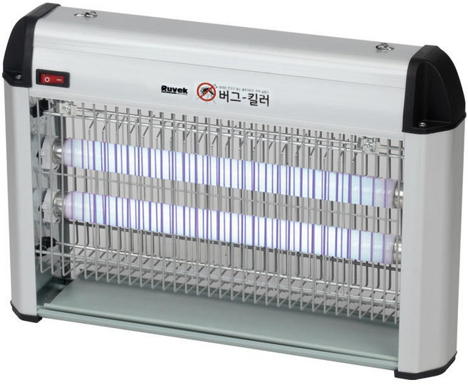 가정용 모기 퇴치기 업소용 벌레 포충기 날파리 트랩 소형 전격 살충기, 가로형 살충기 중형(20W), 실버