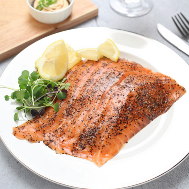 [연어미식회]페퍼 훈제연어 슬라이스200g, 1개