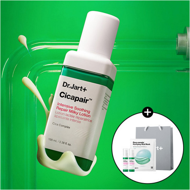 [닥터자르트] 시카페어 인텐시브 수딩 리페어 밀키 로션 100ml (+7mlx2+머드 마스크 1매+쇼핑백), 1개