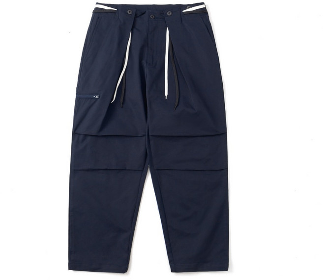 微錐寬鬆防水傘兵褲 工裝褲 工作褲 長褲 大口袋長褲 休閒長褲 抽繩 工裝長褲