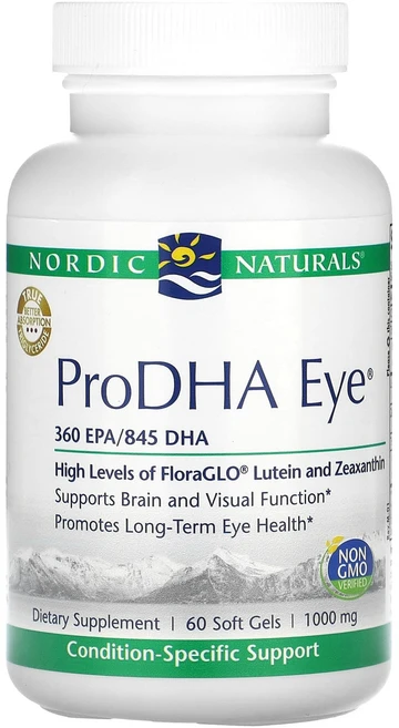 Nordic Naturals ProDHA Eye 1000mg 소프트젤 60정(소프트젤당 500mg), NordicNaturalsProDHAEye1000mg소, 1개, 60정 - 쿠팡