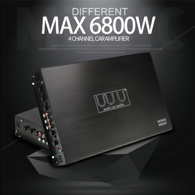 4 채널 자동차 전력 증폭기 클래스 AB 파워 앰프 DC 12V 정격 4*120W 스테레오 디지털 서브우퍼 수정