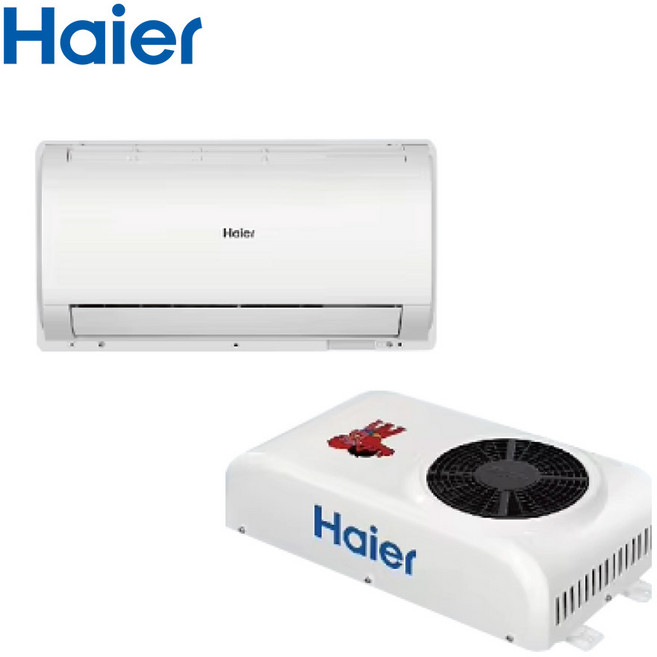 하이얼 무시동에어컨 화물차 트럭용 2세대 수평형 24V 분리형 루프타입 KC인증, 백색, 1개