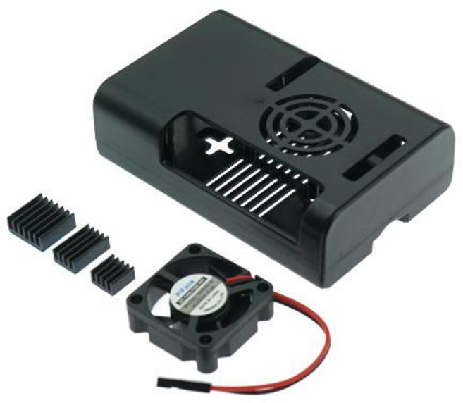 라즈베리파이4 케이스 팬포함 검정