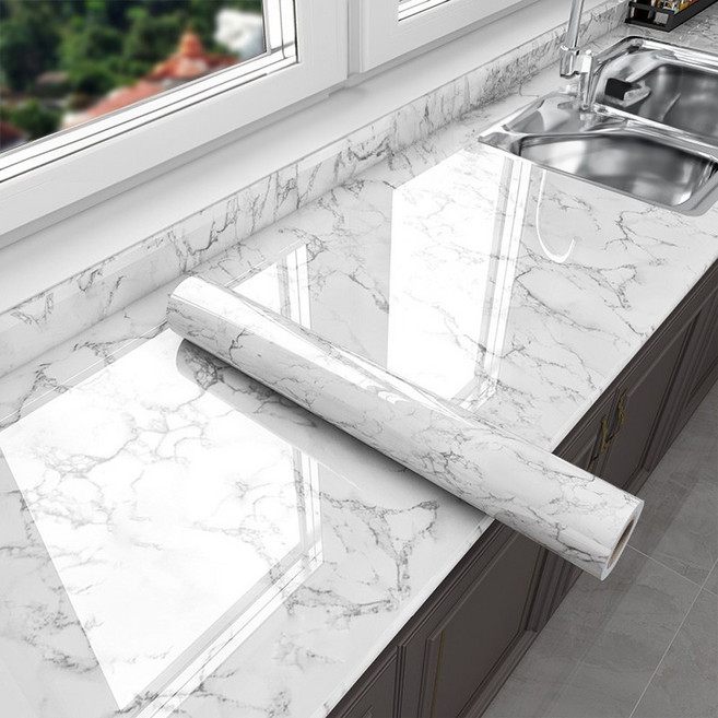 살림살림 마블링 대리석 주방 싱크대 리폼 시트지 3m, 2개